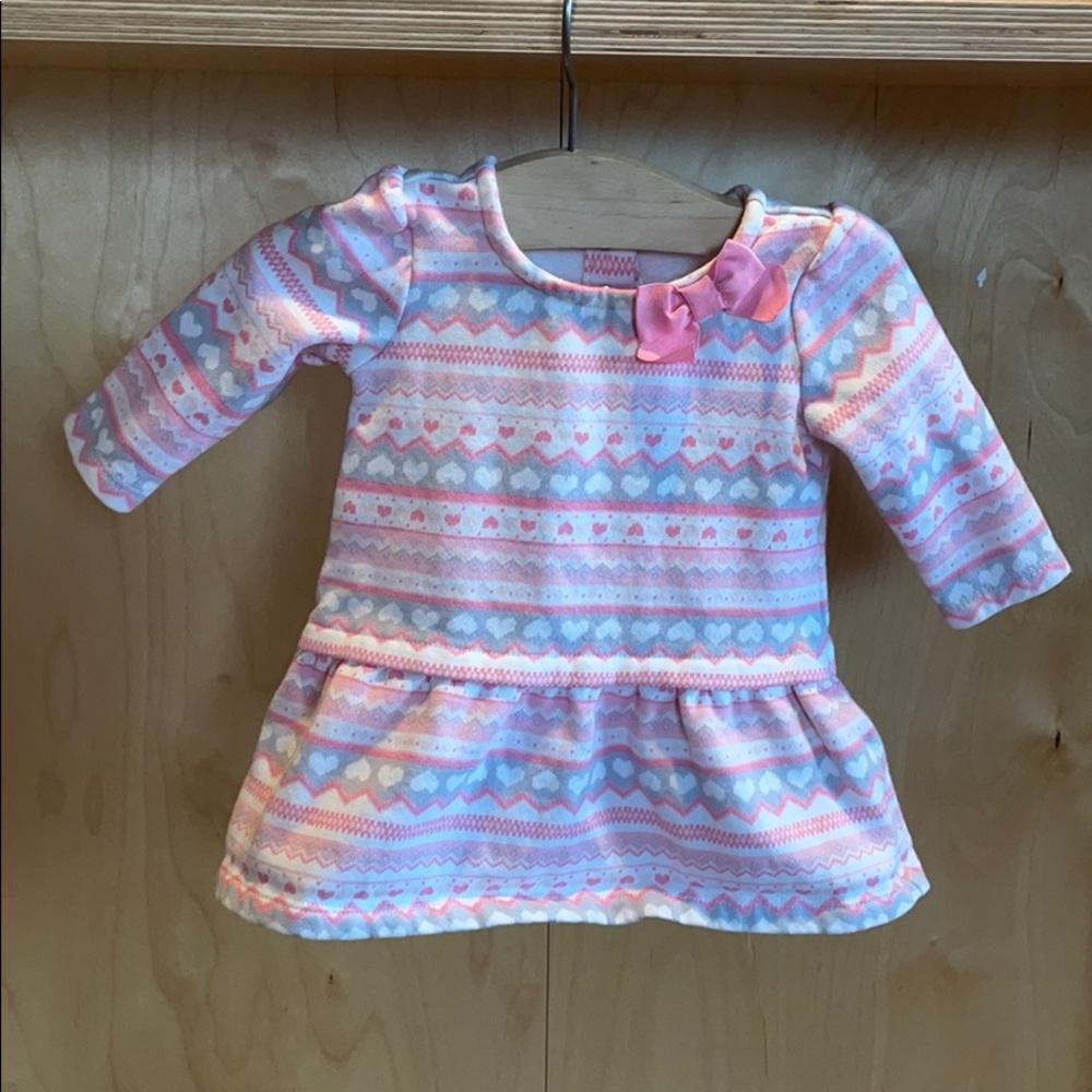 Gymboree soft and warm dress with hearts.